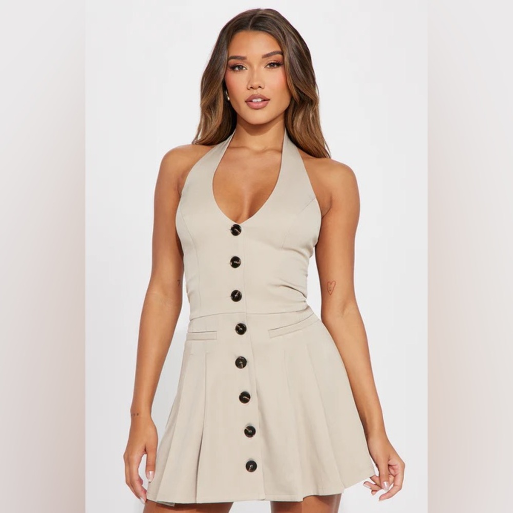 Button-Up Mini Dress - Picture 2 of 3